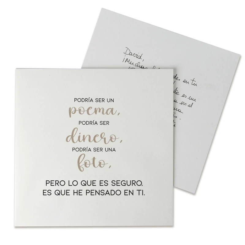 Mopec X40.1 Pack of 25 Gift Vouchers Brown and Black Message I Thought...