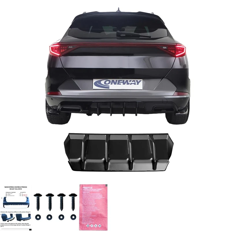 Oneway Rear Diffuser compatible with Cupra Formentor 2020-2024 excl. VZ/VZ5 - Gloss black