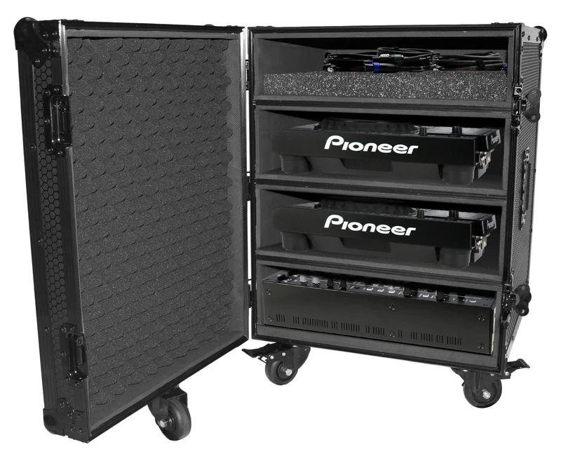 UDG FlightCase Trunk for Set CDJ/MIXER Black Plus (Trolley & Wheels)