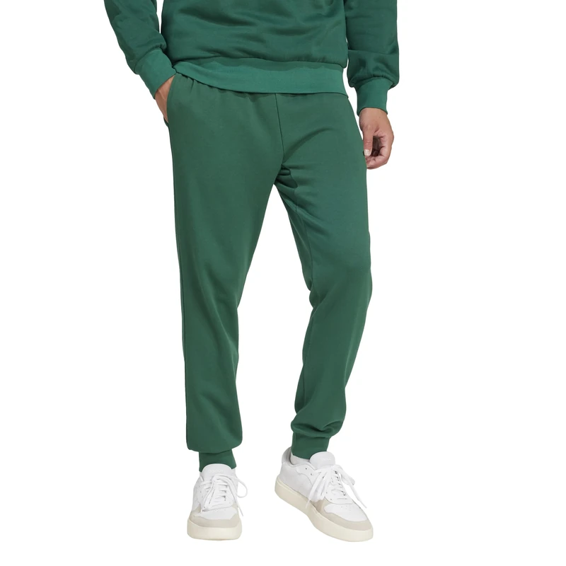 adidas Men's Essentials Feelcozy Fleece Pant, Collegiate Green/Black, XXL