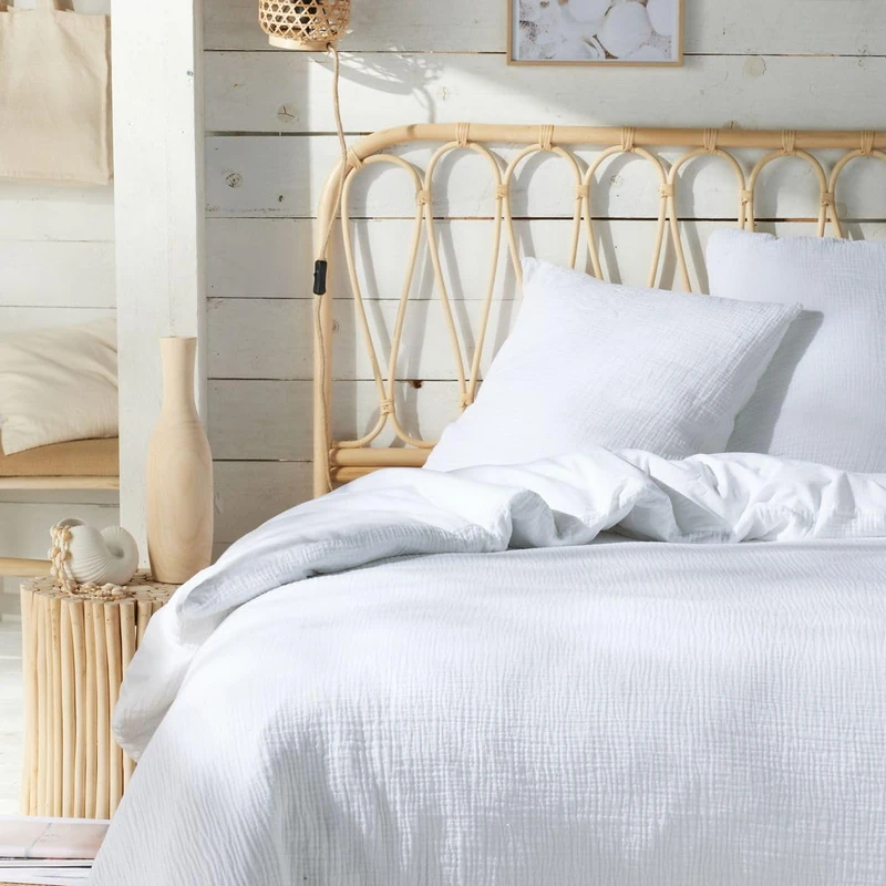 TODAY Plain Cotton Gauze Bedding Set - 260 x 240 cm - Chalk