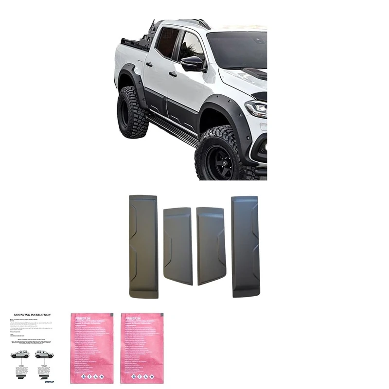 Oneway Body Cladding compatible with Mercedes X-Class W470 2017- - Matt black