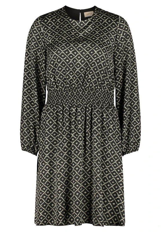 Cartoon Women's Dress, Khaki/Black, 8 - Image 1