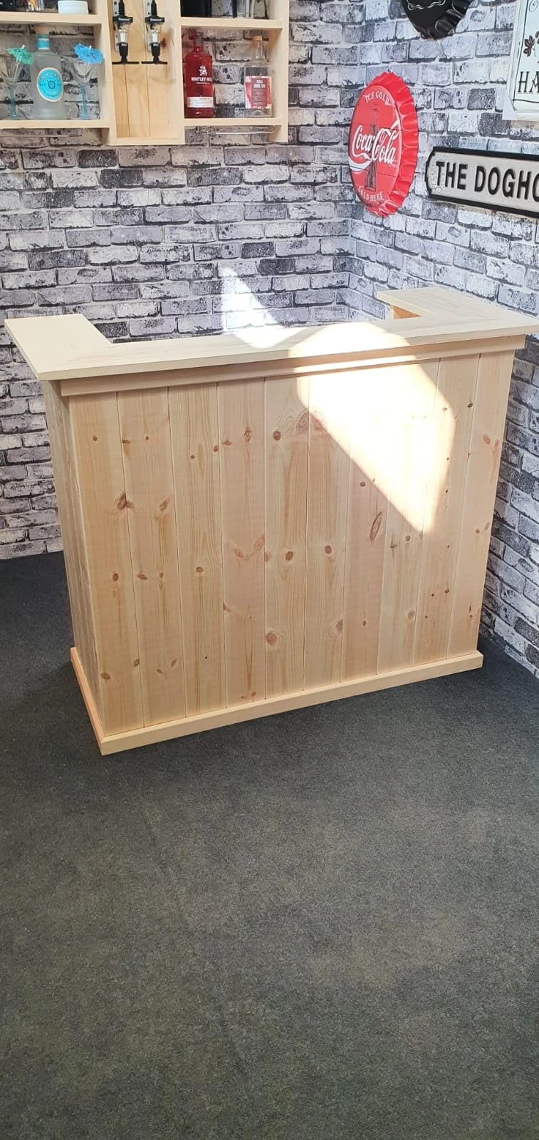 Home bar counter Ideal for Summerhouse, Mancave, Home, and Garden