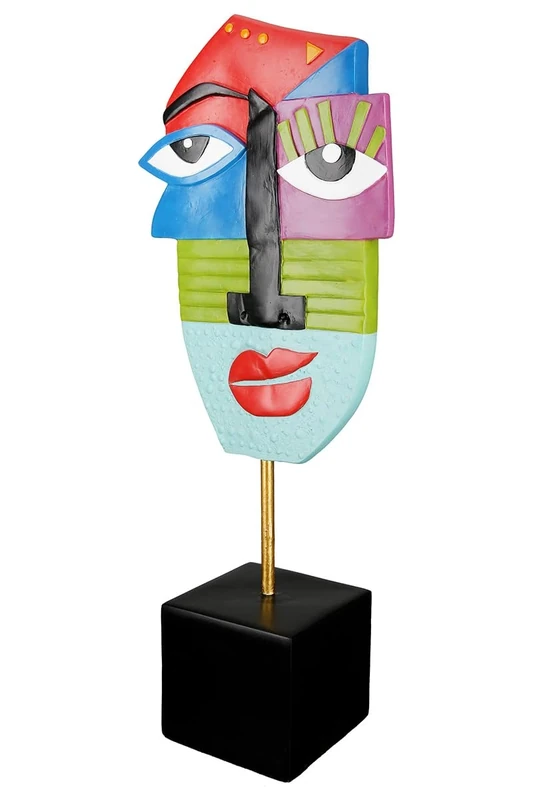 Casablanca modernes Design Decorative Sculpture, Resin Metal, Multicoloured, Höhe 52 cm