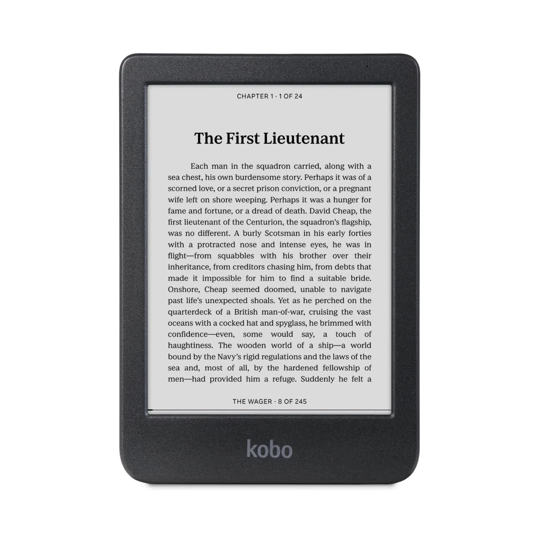 Kobo Clara BW | eReader | 6â€ Glare-Free Touchscreen with ComfortLight PRO | Dark Mode Option | Audiobooks | Waterproof | 16GB of Storage | Black