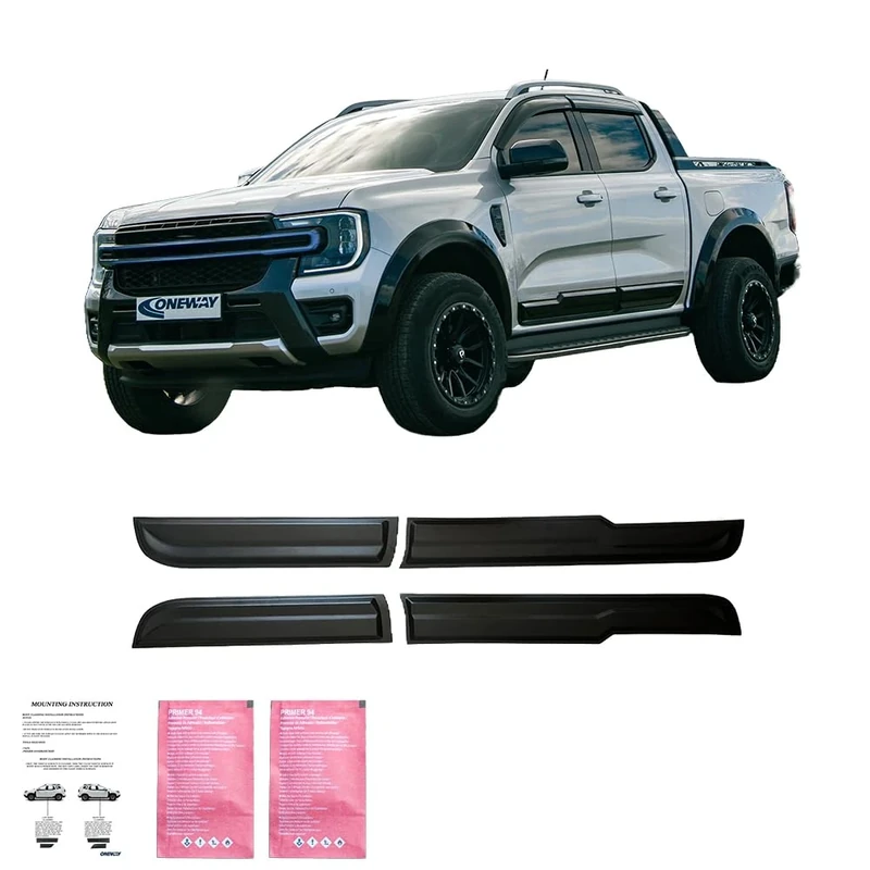 Oneway Body Cladding compatible with Ford Ranger T9 2022- - Matt black