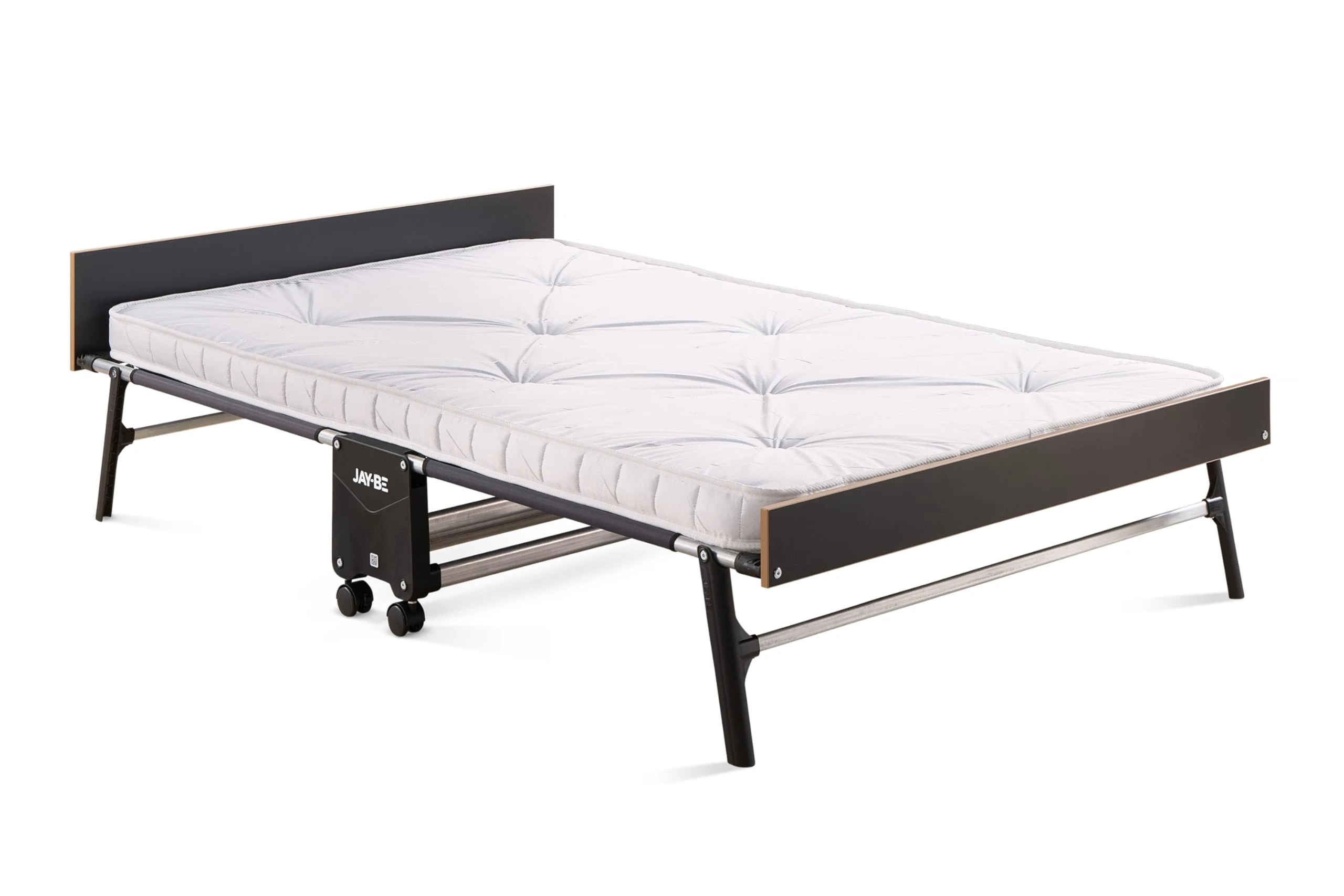 JAY-BE® GP120 Grand Folding Bed with e-Pocket Tufted Mattress, Small Double, Black