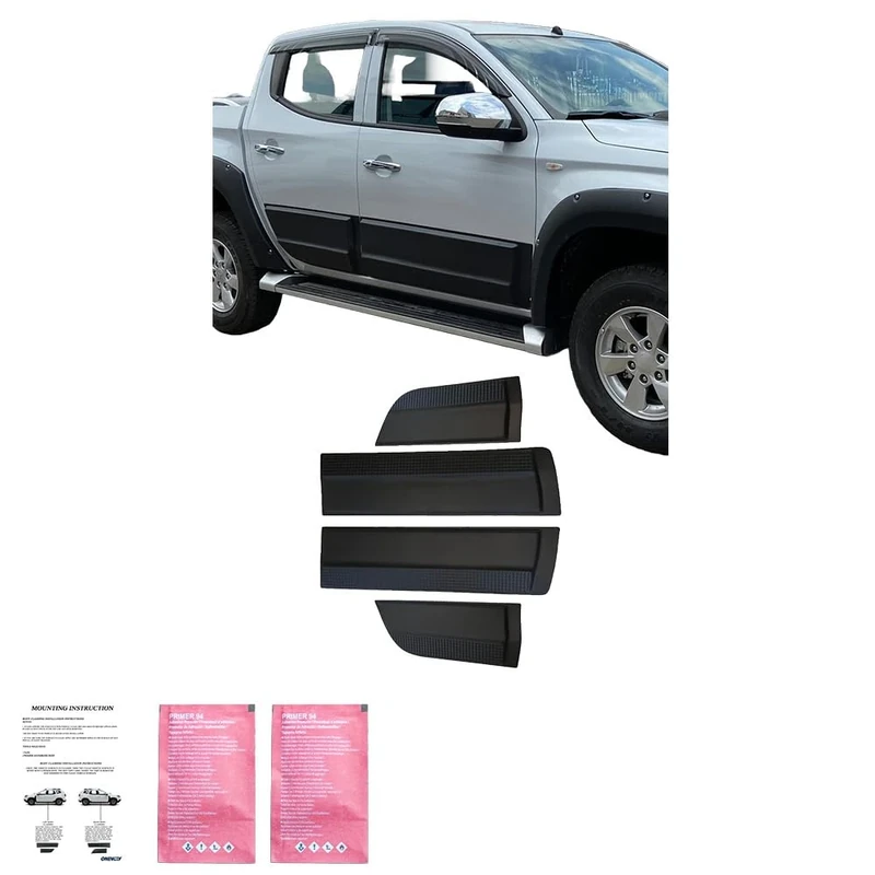 Oneway Body Cladding compatible with Mitsubishi L200 Triton 5/6 2015- - Matt black