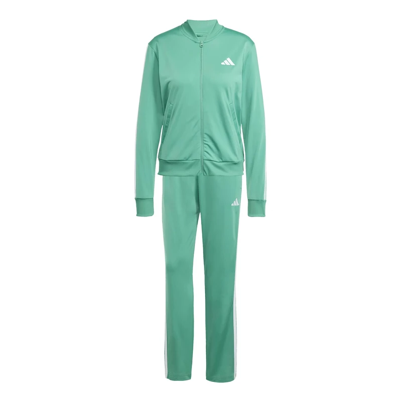 adidas Women's ESSENTIALS 3-STRIPES TRACKSUIT, semi court green, XXS