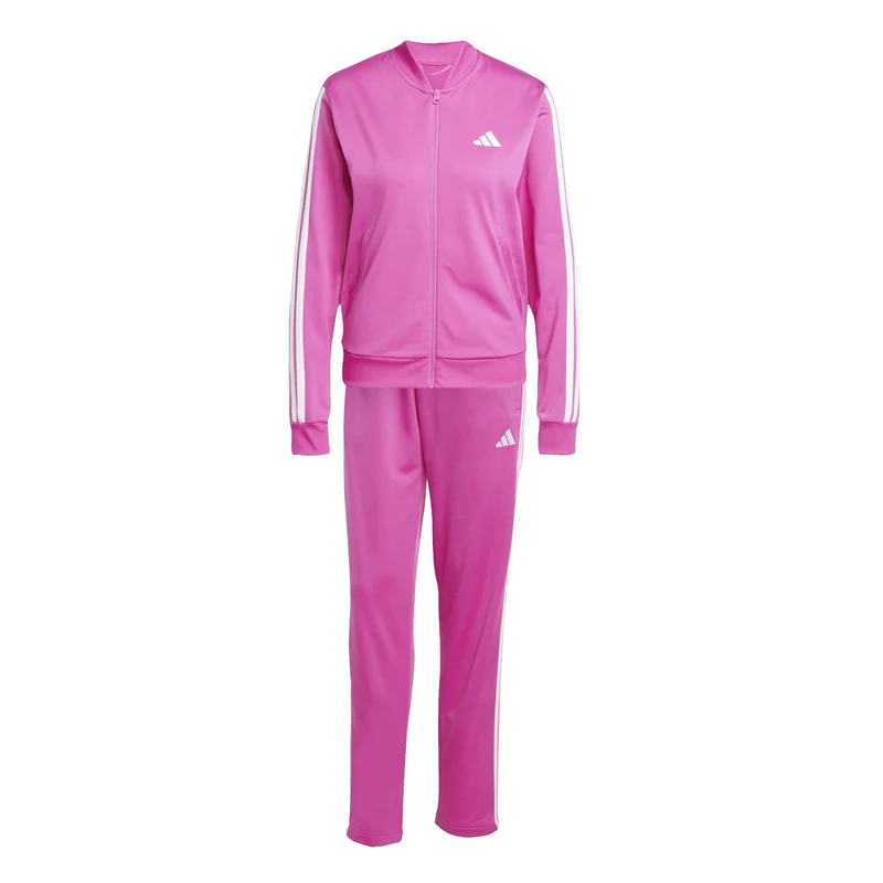 adidas Women's ESSENTIALS 3-STRIPES TRACKSUIT, semi lucid fuchsia, L