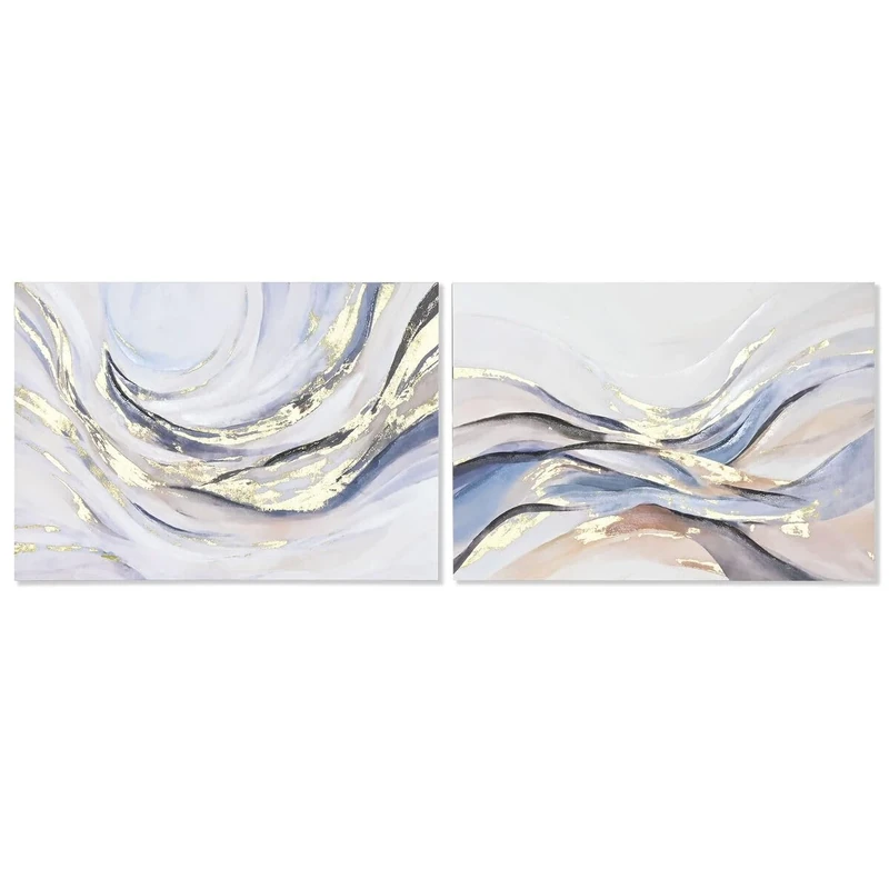 Home ESPRIT Modern Abstract Painting with Relief 100 x 3.8 x 70 cm (2 Units)
