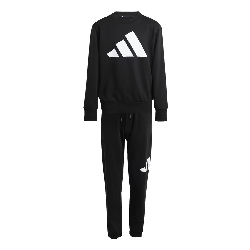 adidas Unisex Kids Essentials Fleece Jogger Track Suit, black/white, 7-8 Years - Image 1