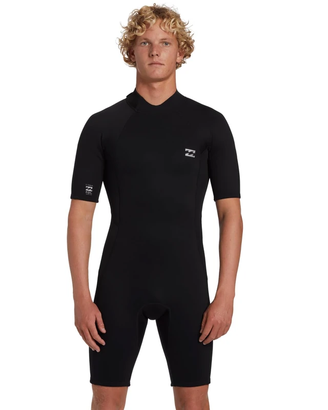 Billabong Back Zip Short Sleeve Springsuit 202 FOIL BZ SS SPRING Young Mens Black XS - Image 1