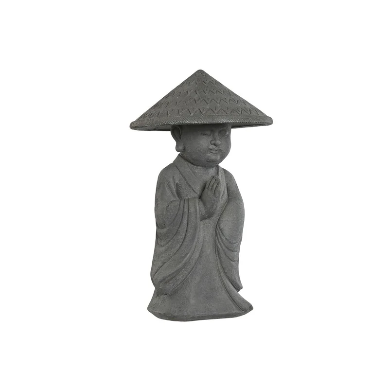 Home ESPRIT Decorative Figure Grey Oriental Monk 30 x 30 x 51 cm