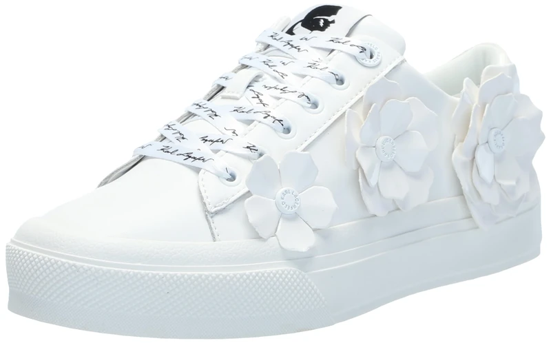 Karl Lagerfeld Paris Women's Georgia Lace Up Sneaker, Bright White, 7.5