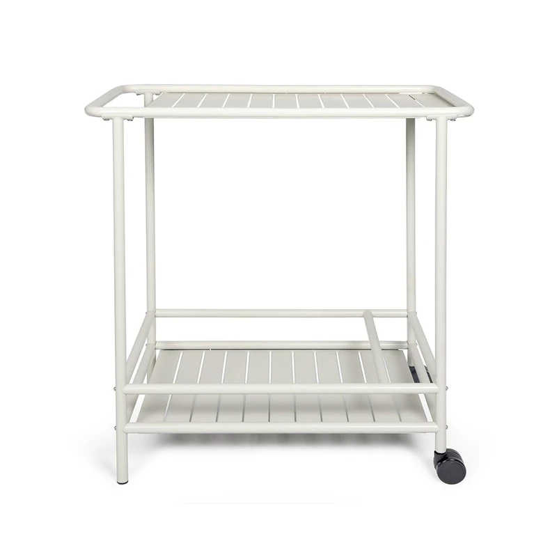 Livoo - GS163C Garden Trolley - Top Tray 66 x 42 cm, Bottom Tray 61 x 42 cm with Bottle Storage, Steel, 2 Wheels