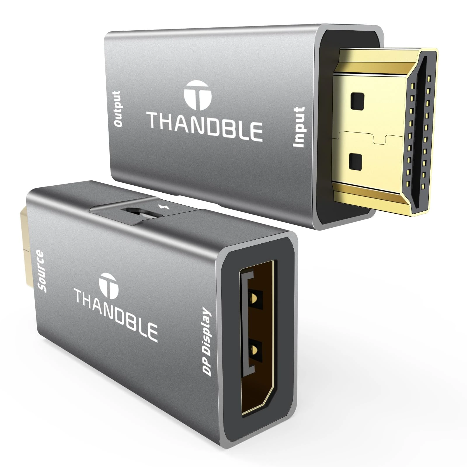 THANDBLE HDMI to DisplayPort Adapter (4K 60Hz), HDMI Souce to DP Display Converter, Male to Display Port Female Compatible for Laptops, Graphics Cards, PS5, AMD,NVIDIA-1 Pack
