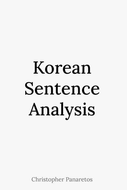 Korean Sentence Analysis (Languages)