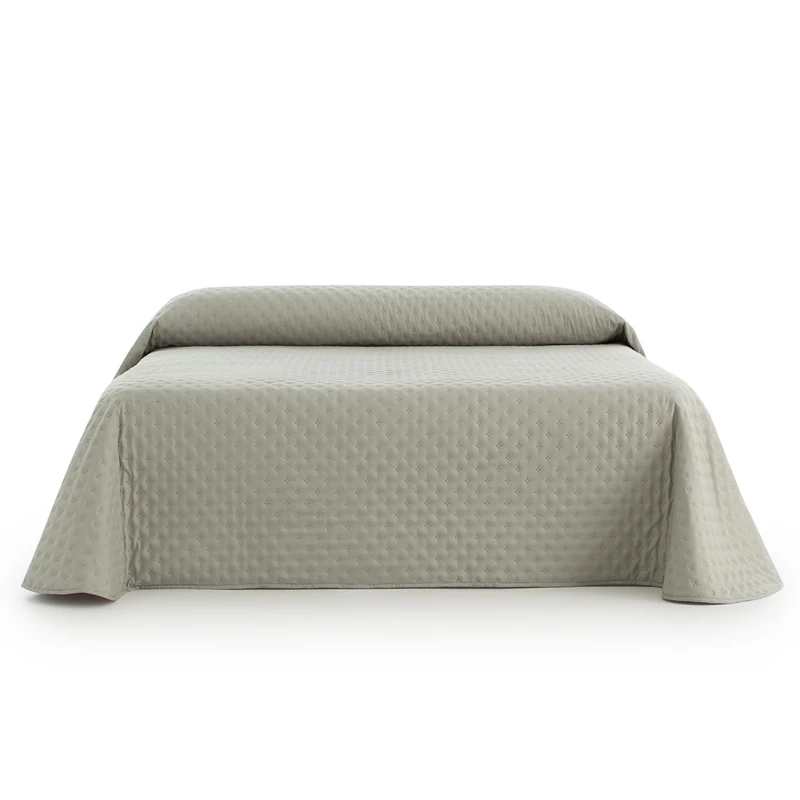 Sanelitex | Habitat Bed Quilt | Stone Colour | 105 cm Bed | Reversible | Extra Soft Feel | Made in Spain