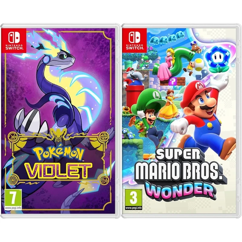 Pokémon Violet (Nintendo Switch) & Super Mario Bros. Wonder (Nintendo Switch)