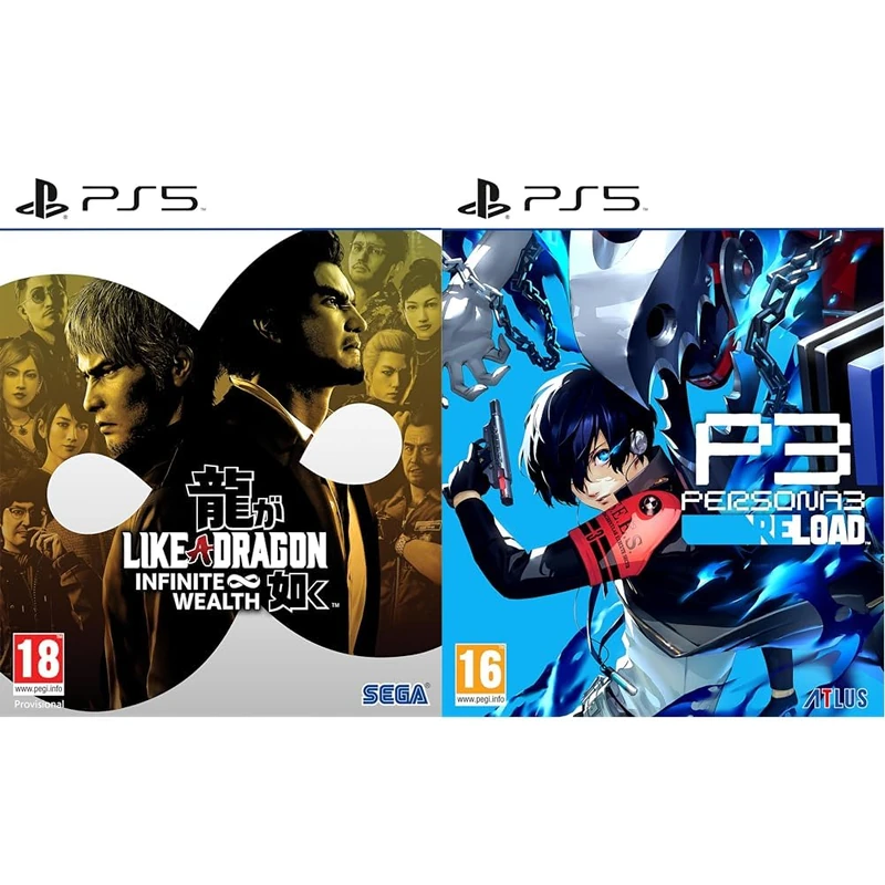 Like a Dragon: Infinite Wealth (PlayStation 5) & Persona 3 Reload (PlayStation 5)
