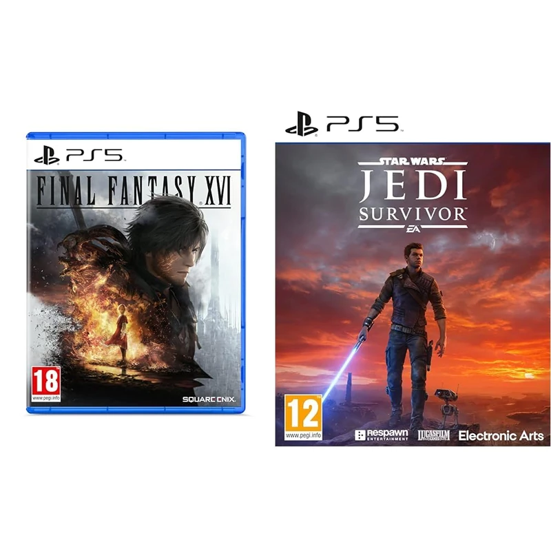 Final Fantasy XVI - Standard Edition (PlayStation 5) & Star Wars Jedi: Survivor | PS5 | VideoGame | English