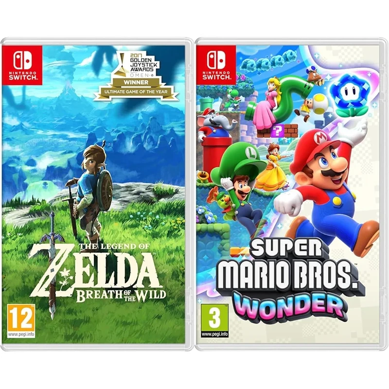 The Legend of Zelda: Breath of the Wild (Nintendo Switch) & Super Mario Bros. Wonder (Nintendo Switch)