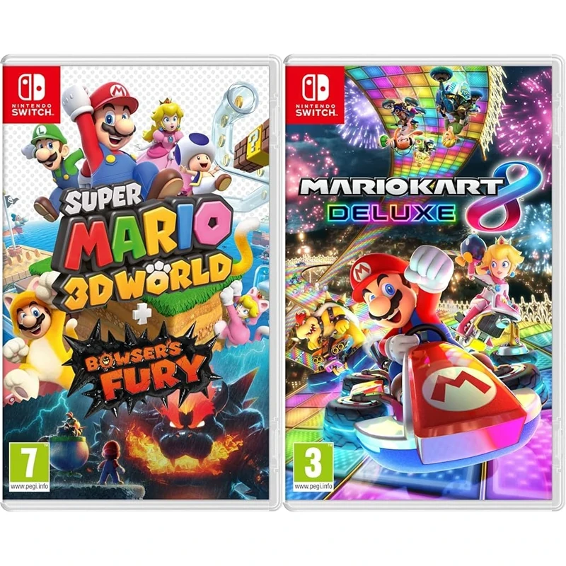 Super Mario 3D World + Bowser's Fury (Nintendo Switch) & Mario Kart 8 Deluxe (Nintendo Switch)