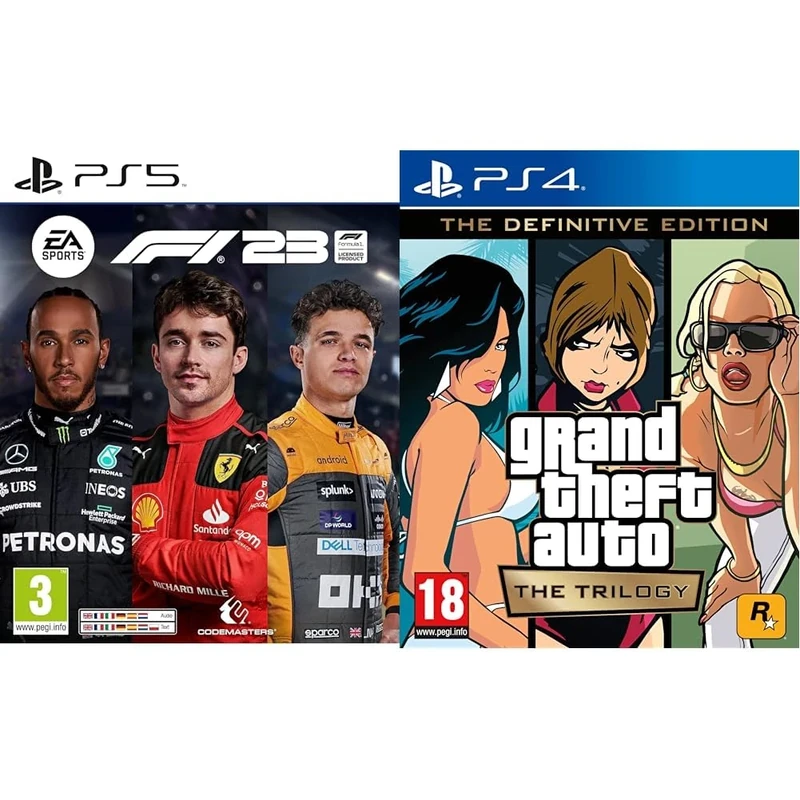 F1 23 PS5 | Video Game | English and French & Grand Theft Auto: The Trilogy - The Definitive Edition (PS4)