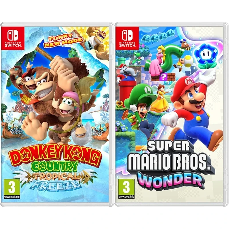 Donkey Kong Country: Tropical Freeze (Nintendo Switch) & Super Mario Bros. Wonder (Nintendo Switch)