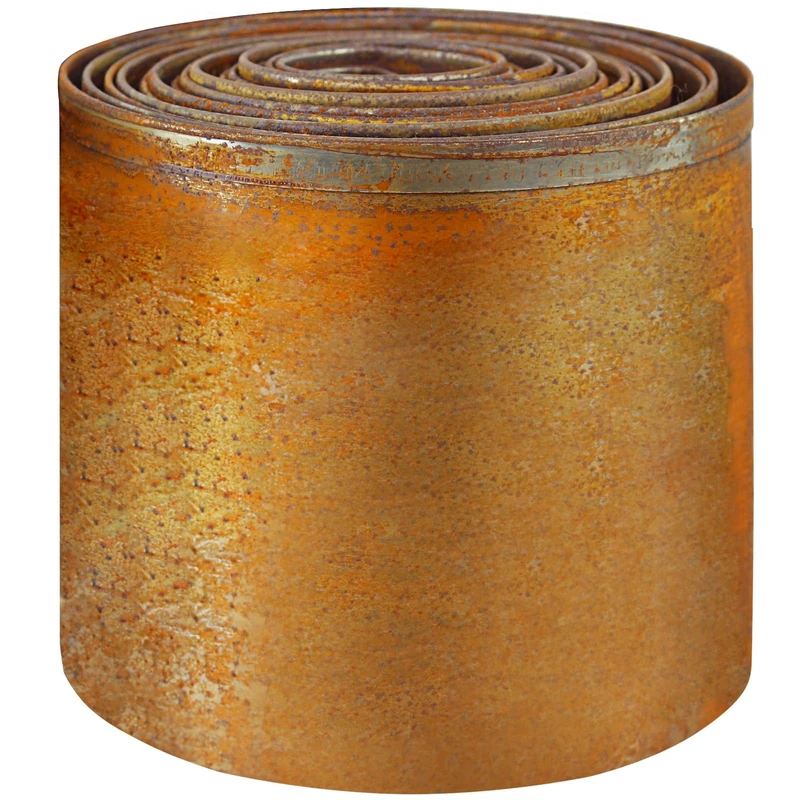 Meyoppm Corten Steel Garden Edging 5.5" x 32.8', Metal Rusted Landscape Edging Sturdy Garden Long Strips, Metal Edging for Landscaping, Garden Edging for Lawns,Borders and Flower Beds