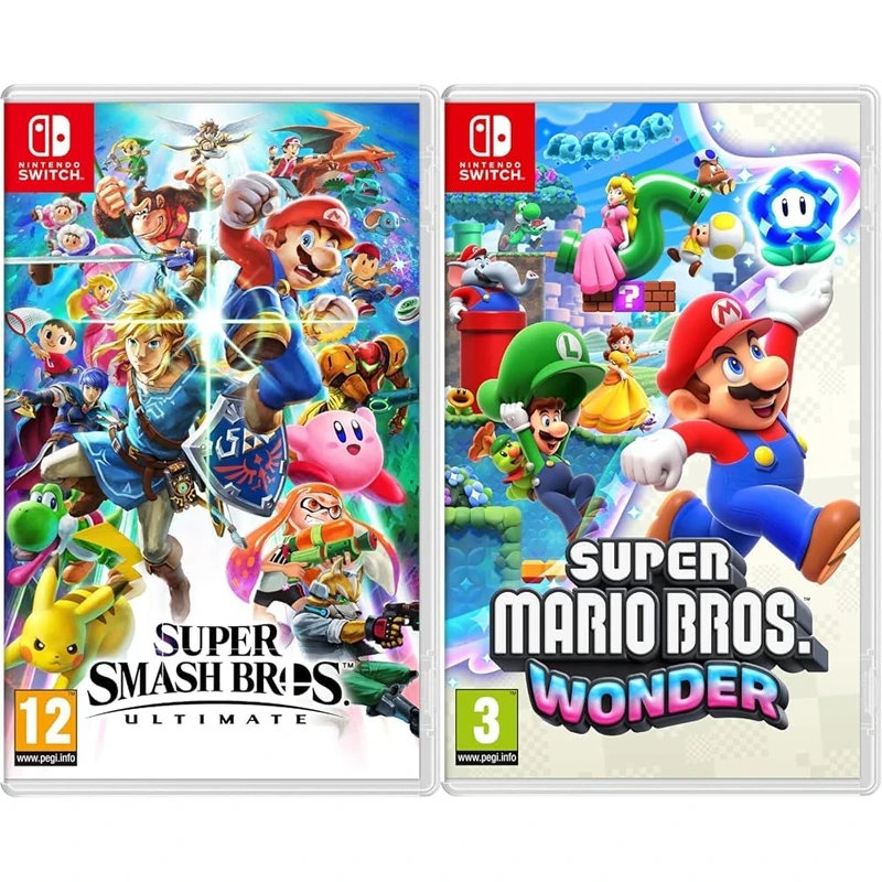 Super Smash Bros - Ultimate (Nintendo Switch) & Super Mario Bros. Wonder (Nintendo Switch)