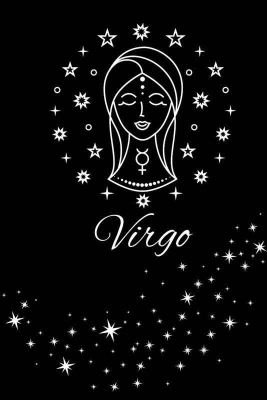 Virgo Zodiac Sleek and Simple Notebook: Horoscope Journal, 6"x9" with 120 Blank Lined Pages -SavvySu Designs