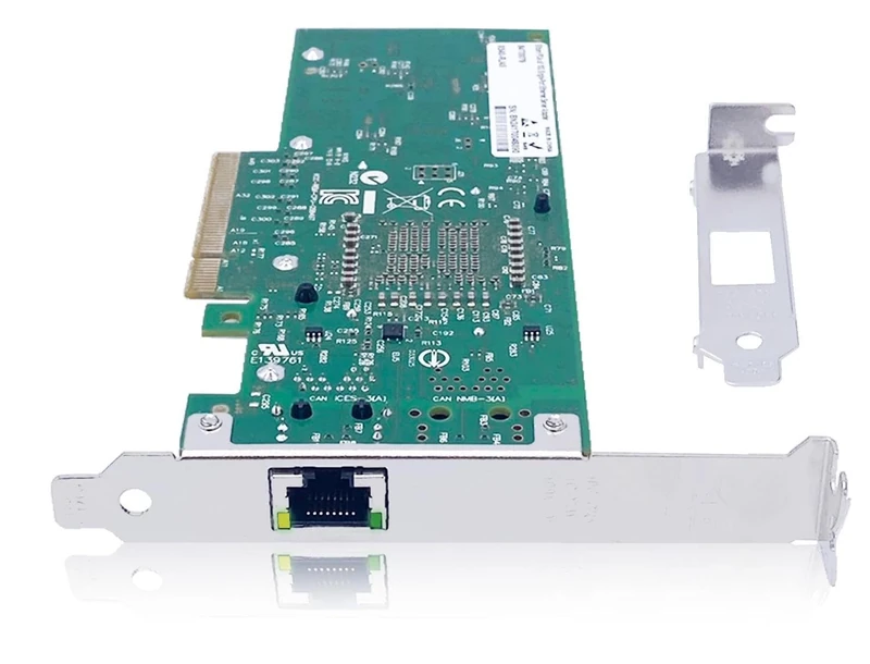 Elfcam® - 10Gb RJ45 Network Card with Intel X540-T1 - X540 Chip, 10Gb PCI Express x8 LAN Adapter, 10Gb NIC for Windows Server, Windows 7/8/10, Linux