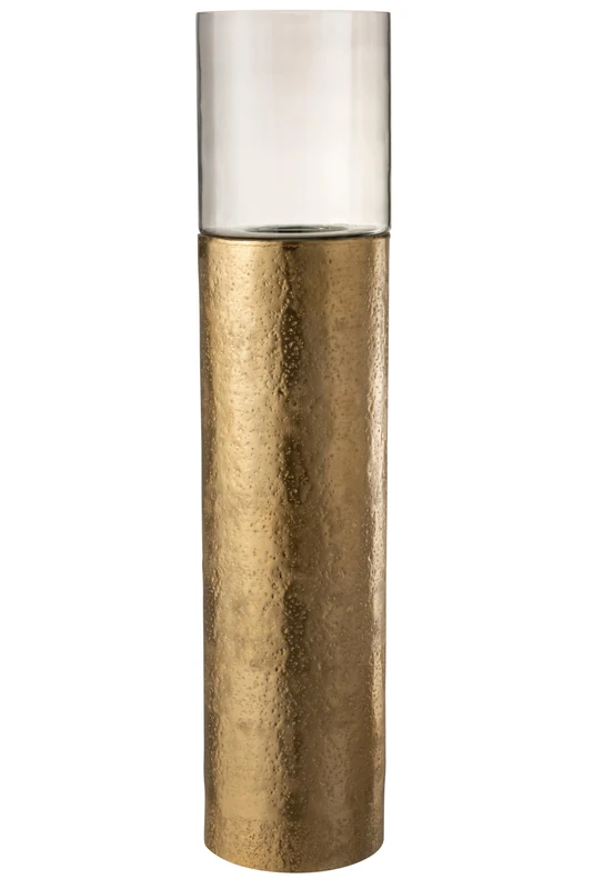 J-Line Mila Tealight Holder Aluminium/Glass Gold