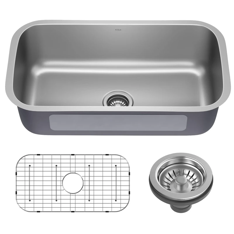 Kraus Premier 32” Undermount 18-Gauge Stainless Steel Single Bowl Kitchen Sink