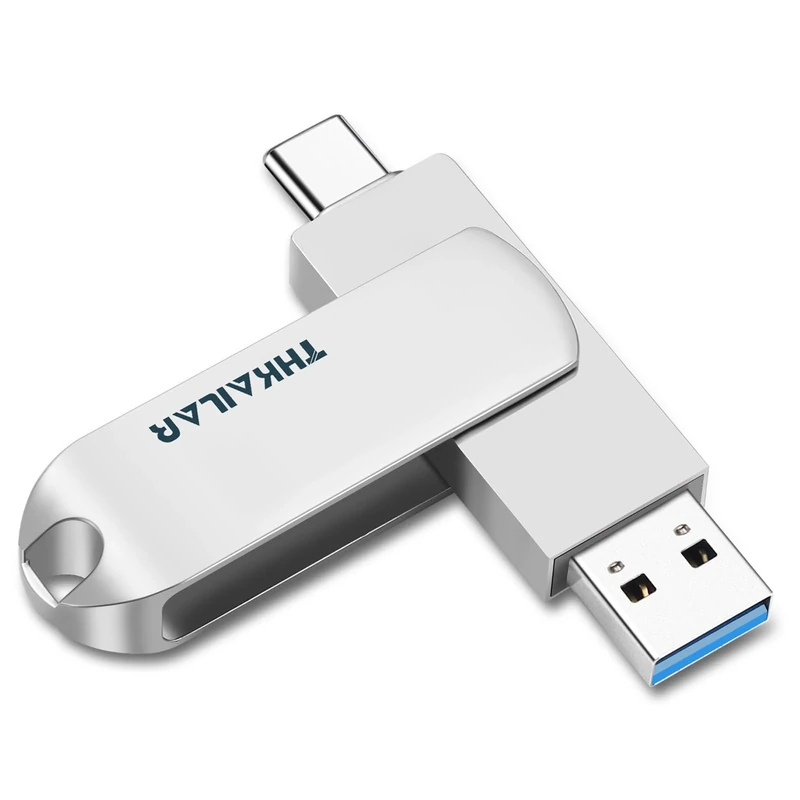 THKAILAR 256GB USB C Memory Stick 3.2 with Type A and Type C Ports,Up to 400MB/s Read,USB C Stick Gen 2 Portable SSD Flash Drive,USB for PC/Android Phone/Macbook(High Speed)
