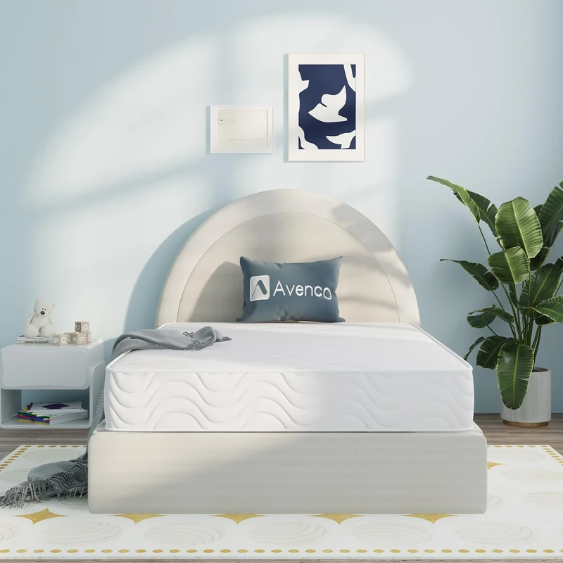 Avenco 3FT Single Mattress 8 Inch Pocket Sprung Mattress Medium Soft Motion Isolation Spring Mattress with CertiPUR-US Foam & Oeko-Tex Fabric 90x190x20cm