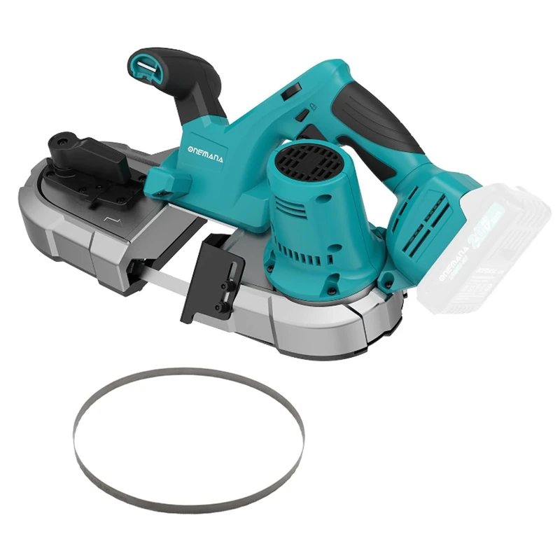 Cordless Bandsaw, ONEMANA 20V Brushless Power Band Saw, 2.5" Deep Cut Metal Bandsaws, 6 Speeds Portable Bandsaw for Cutting Metal, Pipe, Conduit (Tools Only)