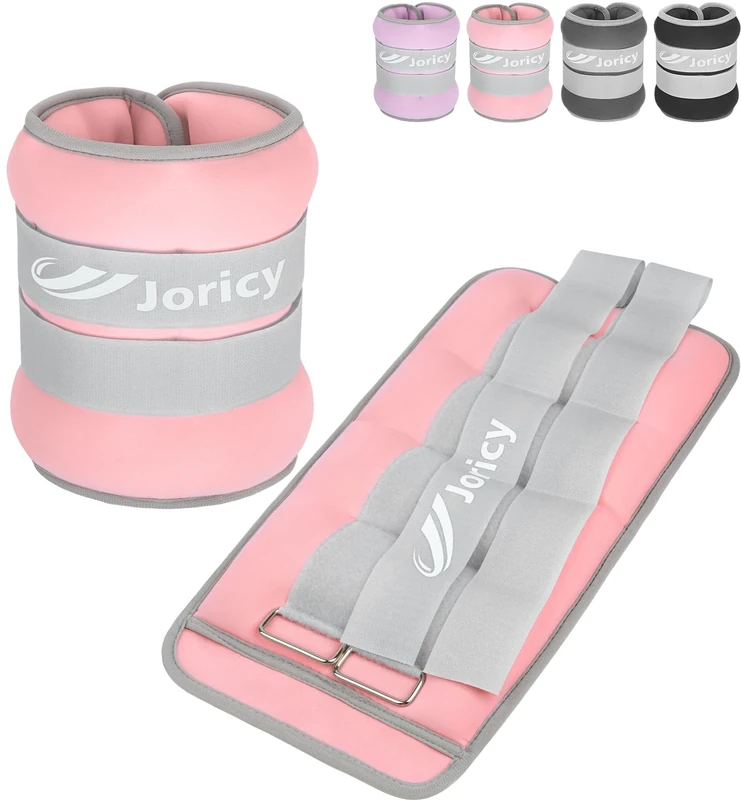 Ankle Weights Set, Wrist Weights Set 10kg Weights a Pair Arm Leg Weights for Women Men Kids with Adjustable Straps, Exercise Weights for Walking, Running, Yoga, Training, Gym Workout, Pink