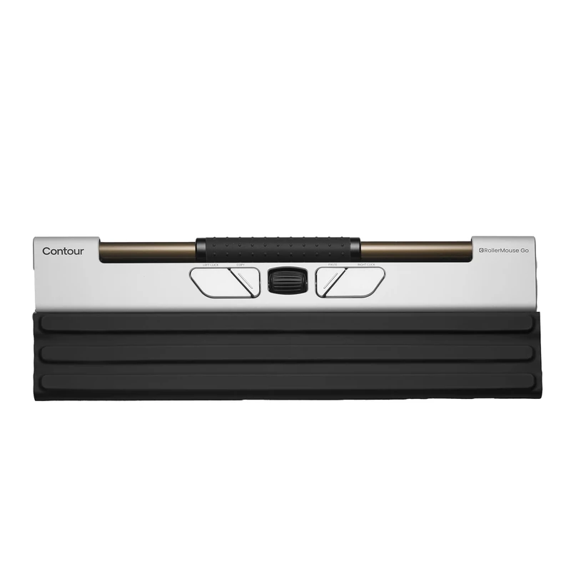 Contour Design Rollermouse Go - Mobile Wireless Roller Mouse for Carpal Tunnel Relief, Compact Mouse with Bluetooth & USB, Ambidextrous 5-Button Design, Lightweight Aluminum, Mac & PC Compatible