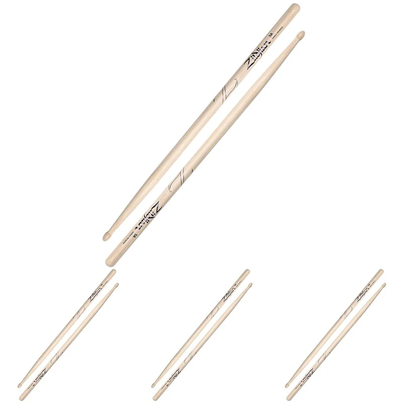 Zildjian Z5A 5A Acorn Neon Yellow Drumsticks, Hickory (Pack of 4)