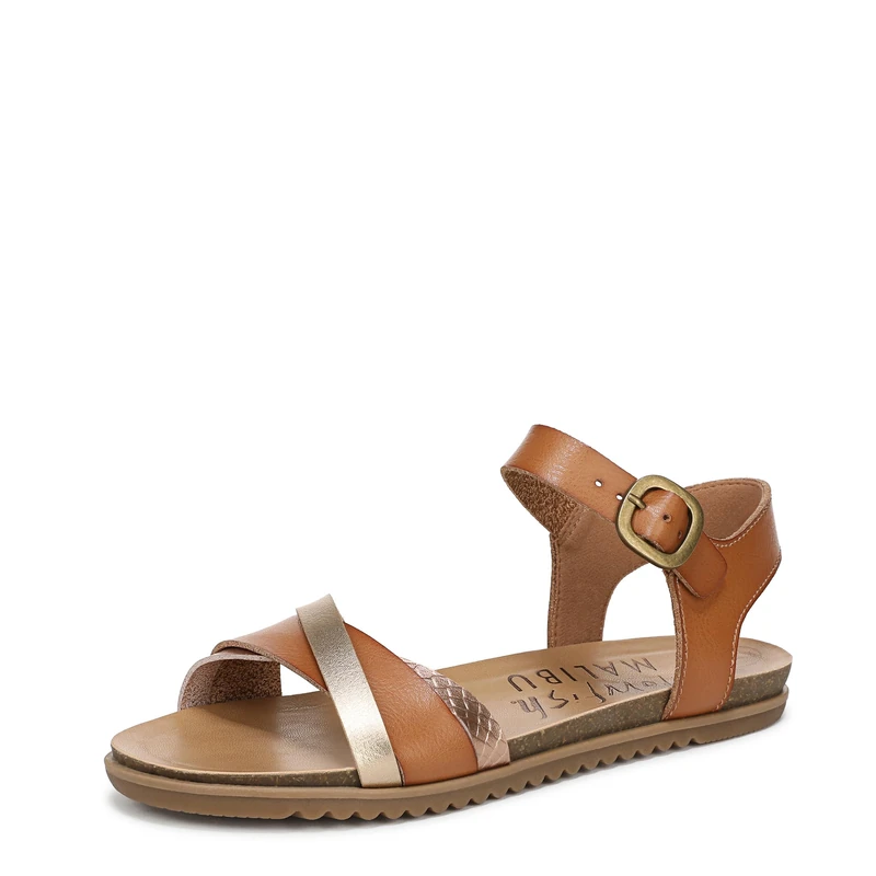 Blowfish Women's Monti-B Flat Sandals, Beehoney Brown, Medium Fit, UK 4