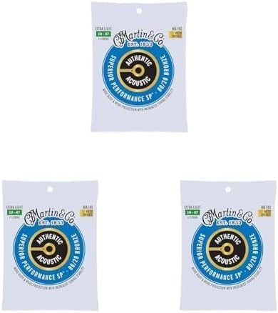 Martin MA180 Authentic Acoustic - SP - 80/20 Bronze 12 String Extra Light (10-47) (Pack of 3)