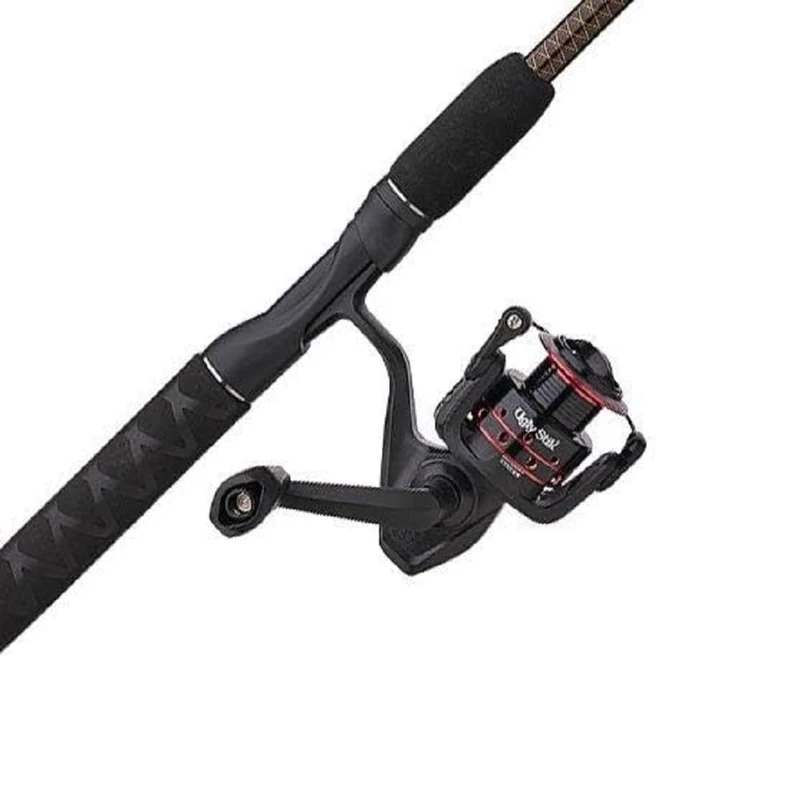 Ugly Stik GX2 Spinning Reel and 6'6" Fishing Rod Combo Travel Kit, Includes Cloth Travel Bag, 4-Piece, Graphite and Fiberglass Rod with Clear Tip Design