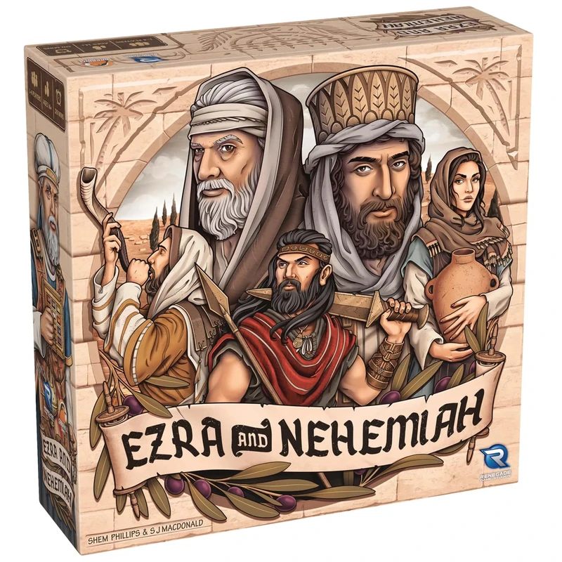Renegade Game Studio | Ezra and Nehemiah | Board Game | Ages 14+ | 1-4 Players | 120 Minutes Playing Time
