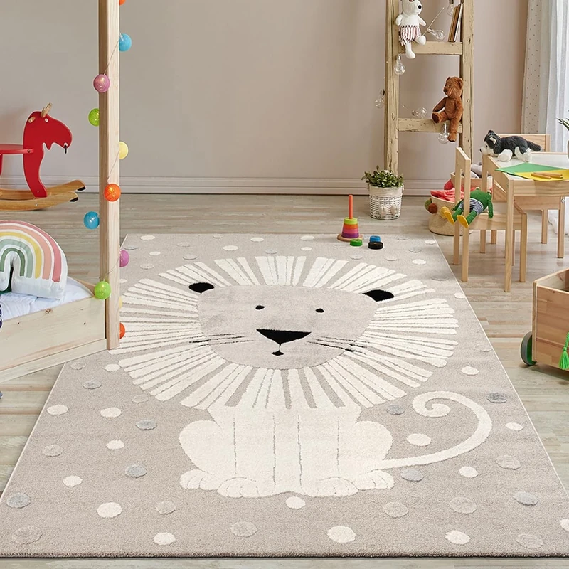 the carpet Jungle Kids - Rug for children’s room, kids’ rug, 3D effect, easy to care for, durable, Lion, 160 x 230 cm
