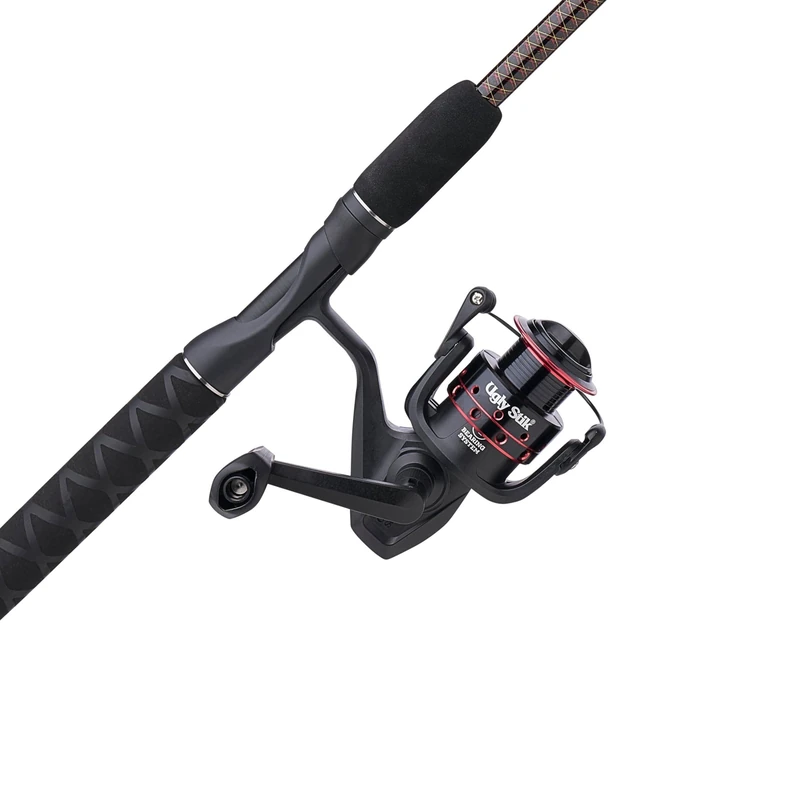 Ugly Stik GX2 Travel Spinning Kit | Portable Fishing Rod and Reel Set with Carry Bag | 4 Piece Compact Travel Rod | Lure Fishing Freshwater River Lake Sea | Medium Power | Clear Tip | 7ft | 30 Reel
