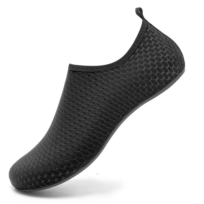 Steppli Water Shoes Beach Swim Pool Sea Surf Aqua Wet Weitsuit Non Slip Lightweight Shoes for Men Women Black EU36/37=UK3/4